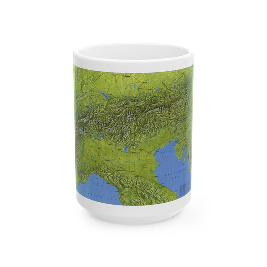 Alps, The (1985) (Map) White Coffee Mug-15oz-The Sticker Space