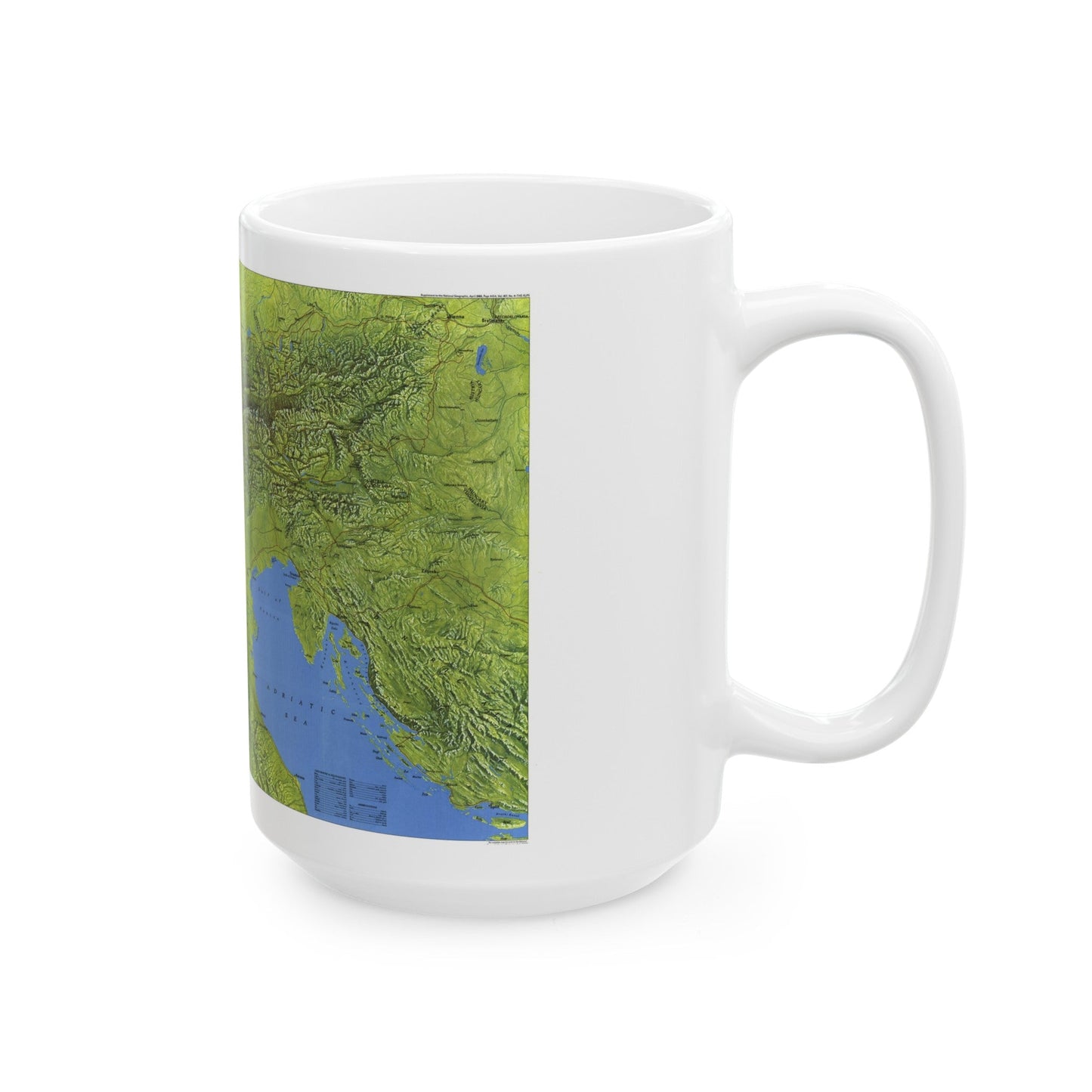 Alps, The (1985) (Map) White Coffee Mug-The Sticker Space