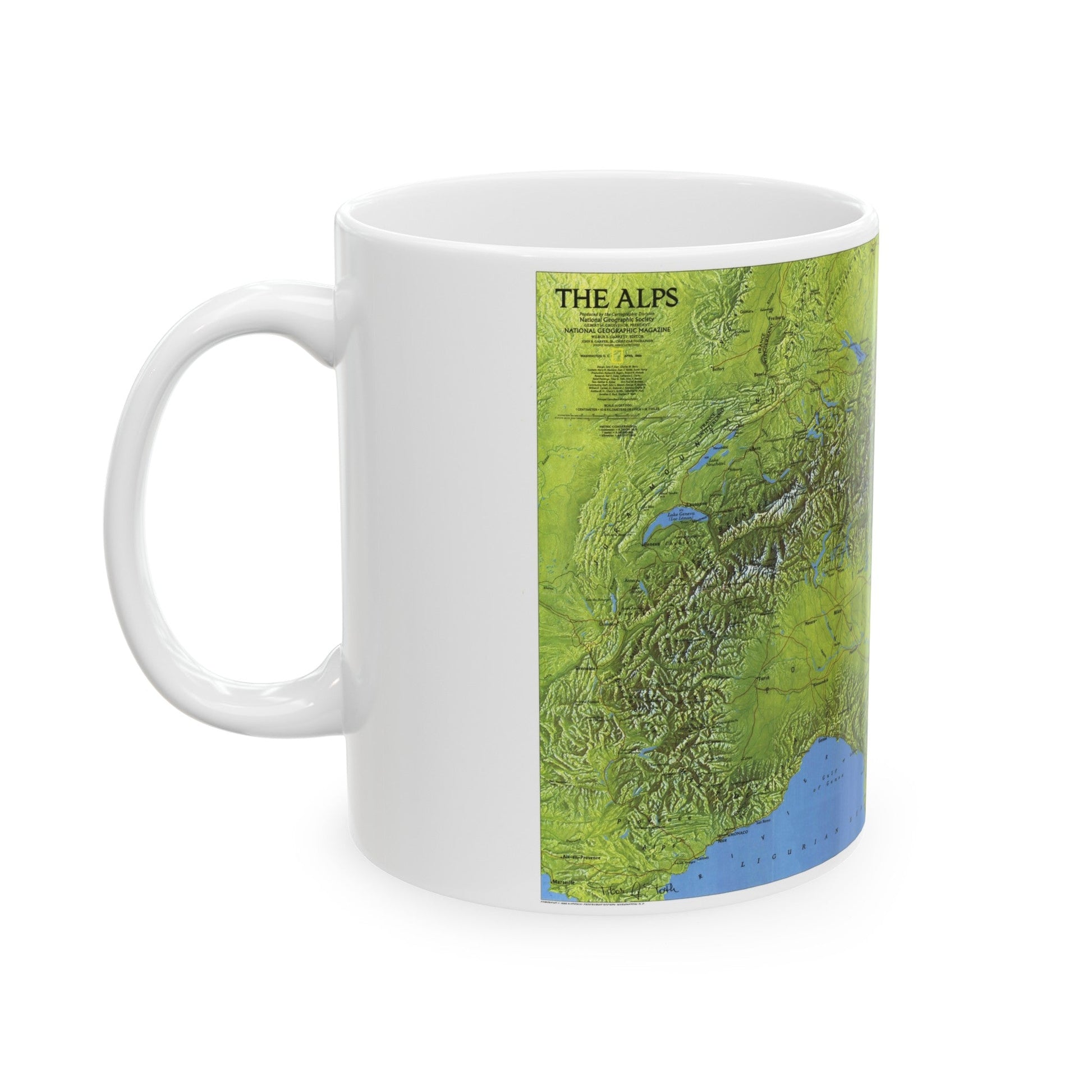 Alps, The (1985) (Map) White Coffee Mug-The Sticker Space