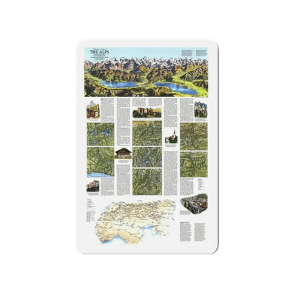 Alps, The - A Traveller's Map (1985) (Map) Refrigerator Magnet 3 Inch - The Sticker Space