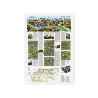 Alps, The - A Traveller's Map (1985) (Map) Refrigerator Magnet - The Sticker Space