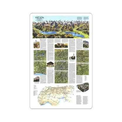 Alps, The - A Traveller's Map (1985) (Map) STICKER Vinyl Kiss-Cut Decal 2 Inch White - The Sticker Space