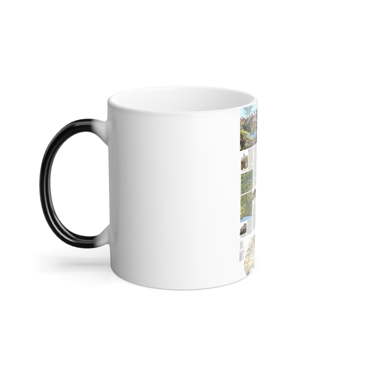 Alps, The - A Traveller's Map (1985) (Map) Color Changing Mug 11oz-11oz-The Sticker Space