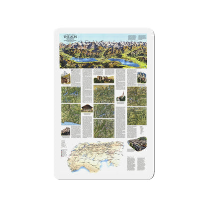 Alps, The - A Traveller's Map (1985) (Map) Refrigerator Magnet-3" x 3"-The Sticker Space