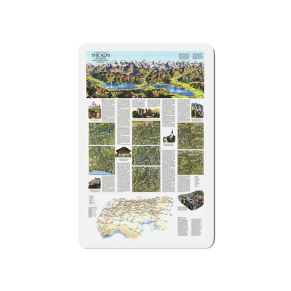 Alps, The - A Traveller's Map (1985) (Map) Refrigerator Magnet-5" x 5"-The Sticker Space