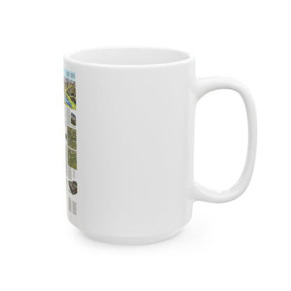 Alps, The - A Traveller's Map (1985) (Map) White Coffee Mug-The Sticker Space