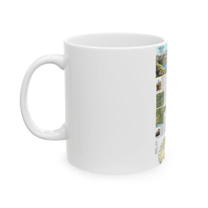 Alps, The - A Traveller's Map (1985) (Map) White Coffee Mug-The Sticker Space