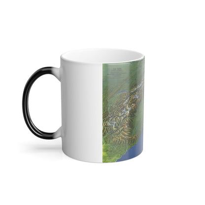 Alps, The - Europe's Backbone (1965) (Map) Color Changing Mug 11oz-11oz-The Sticker Space