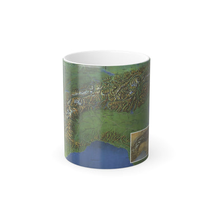 Alps, The - Europe's Backbone (1965) (Map) Color Changing Mug 11oz-11oz-The Sticker Space