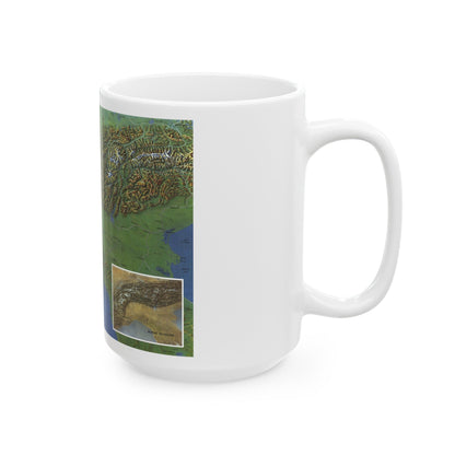 Alps, The - Europe's Backbone (1965) (Map) White Coffee Mug-The Sticker Space