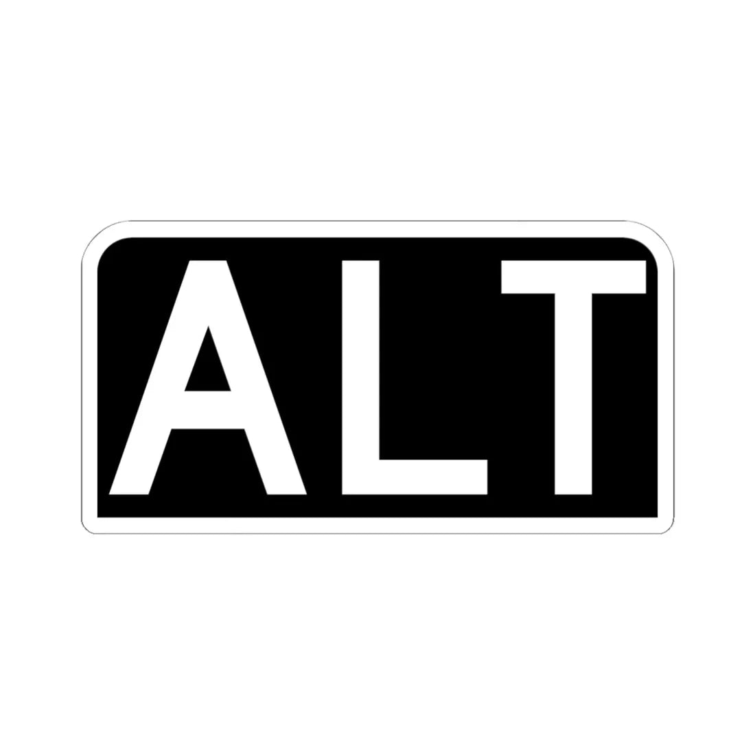 Alt plate black FL 1956 (Florida) (Road Sign) STICKER Vinyl Kiss-Cut Decal 6 Inch White - The Sticker Space