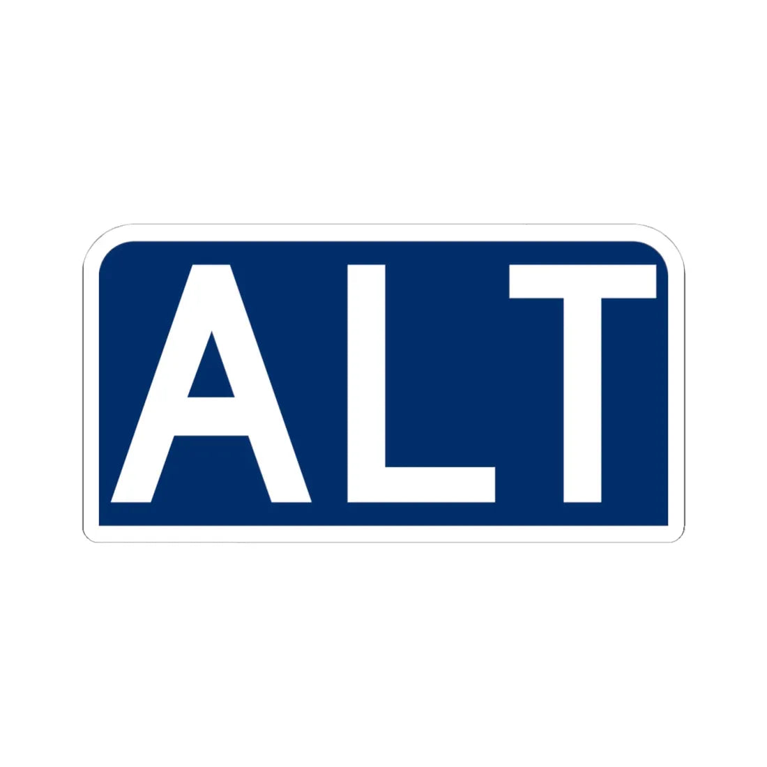 Alt plate blue FL 1956 (Florida) (Road Sign) STICKER Vinyl Kiss-Cut Decal 4 Inch White - The Sticker Space