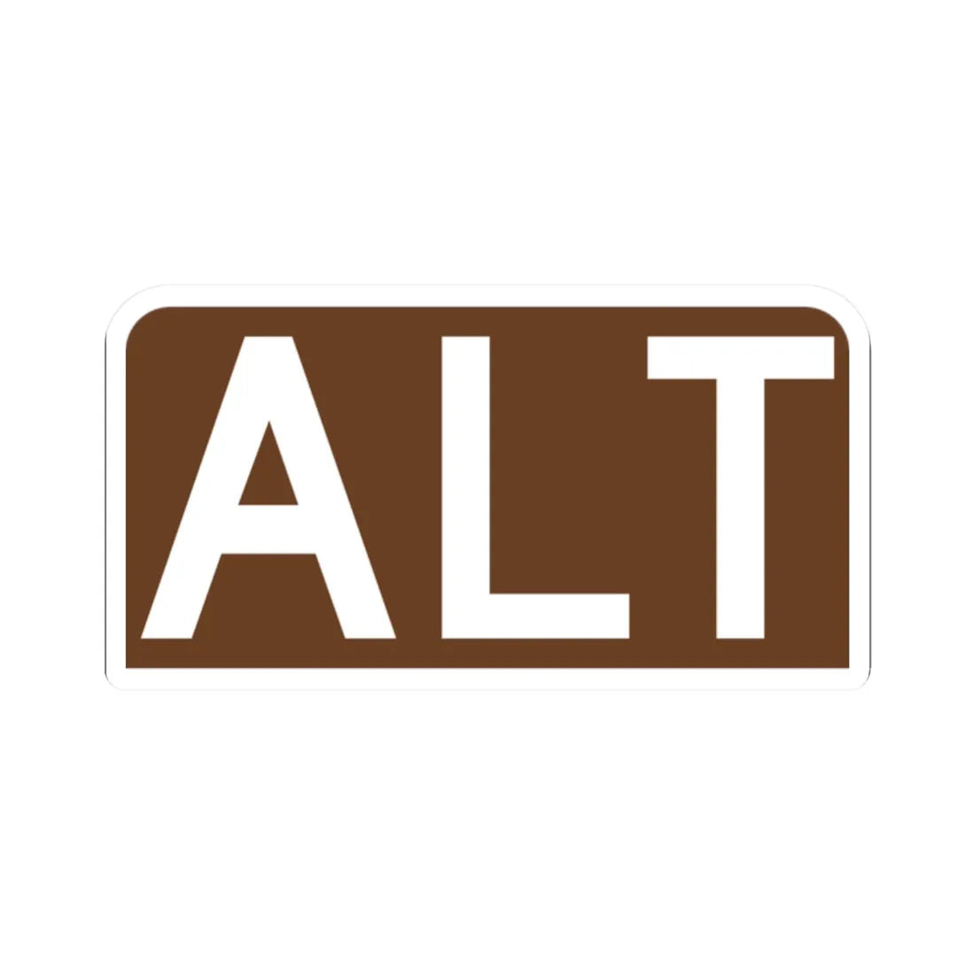 Alt plate brown FL 1956 (Florida) (Road Sign) STICKER Vinyl Kiss-Cut Decal 2 Inch White - The Sticker Space