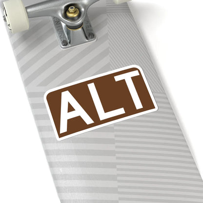 Alt plate brown FL 1956 (Florida) (Road Sign) STICKER Vinyl Kiss-Cut Decal - The Sticker Space