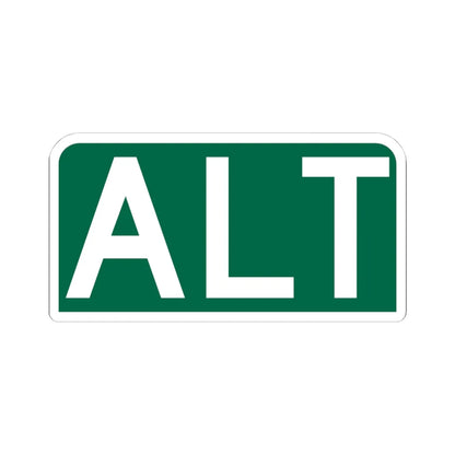 Alt plate green FL 1956 (Florida) (Road Sign) STICKER Vinyl Kiss-Cut Decal 4 Inch White - The Sticker Space