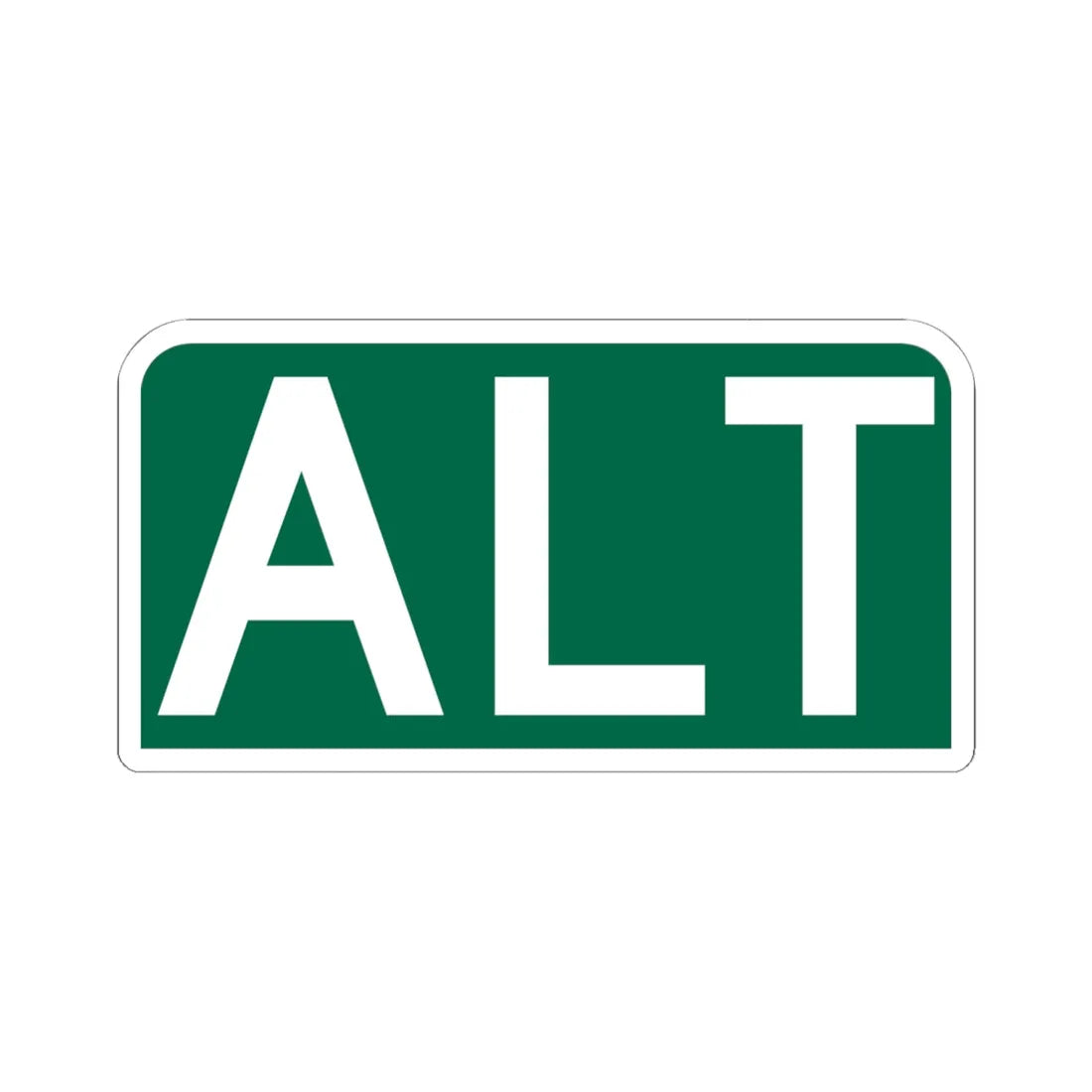 Alt plate green FL 1956 (Florida) (Road Sign) STICKER Vinyl Kiss-Cut Decal 6 Inch White - The Sticker Space