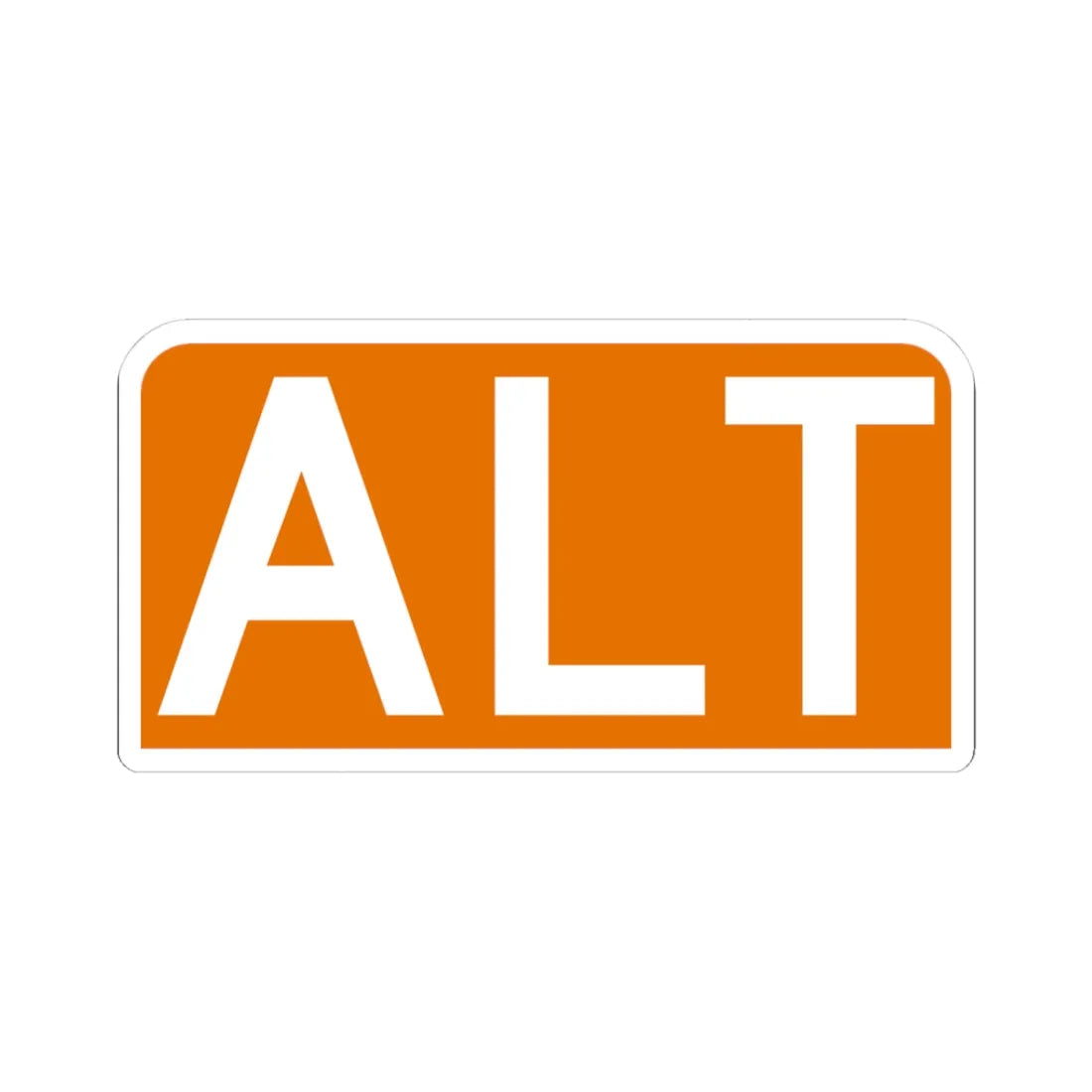 Alt plate orange FL 1956 (Florida) (Road Sign) STICKER Vinyl Kiss-Cut Decal 3 Inch White - The Sticker Space