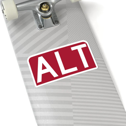 Alt plate red FL 1956 (Florida) (Road Sign) STICKER Vinyl Kiss-Cut Decal - The Sticker Space