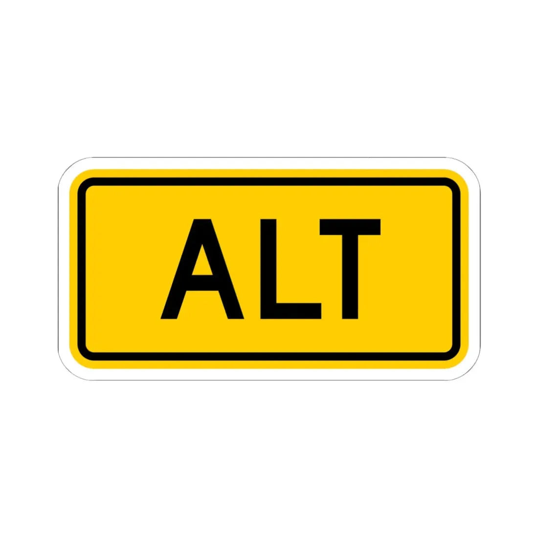 Alt plate Wyoming (Wyoming) (Road Sign) STICKER Vinyl Kiss-Cut Decal 6 Inch White - The Sticker Space