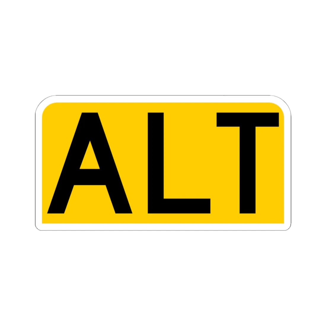 Alt plate yellow FL 1956 (Florida) (Road Sign) STICKER Vinyl Kiss-Cut Decal 6 Inch White - The Sticker Space