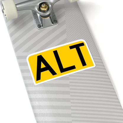 Alt plate yellow FL 1956 (Florida) (Road Sign) STICKER Vinyl Kiss-Cut Decal - The Sticker Space