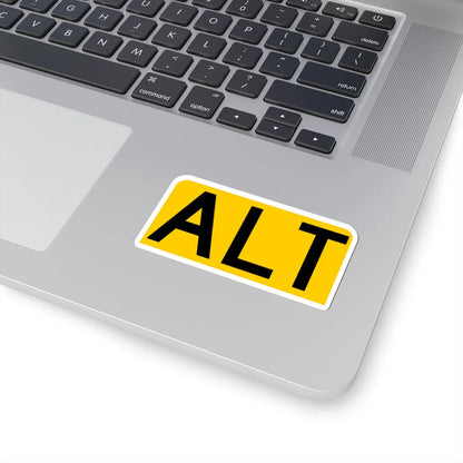 Alt plate yellow FL 1956 (Florida) (Road Sign) STICKER Vinyl Kiss-Cut Decal - The Sticker Space