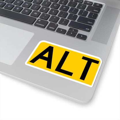 Alt plate yellow FL 1956 (Florida) (Road Sign) STICKER Vinyl Kiss-Cut Decal - The Sticker Space