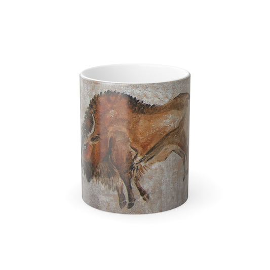 Altamira Bison, Magdelanian period - Color Changing Mug 11oz-11oz-The Sticker Space