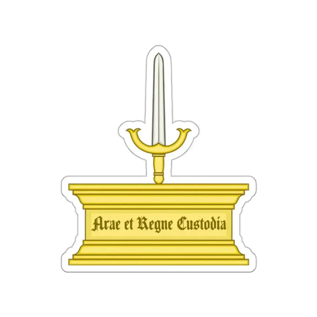 Altar and Sword Badge of Mary I STICKER Vinyl Die-Cut Decal 2 Inch - The Sticker Space
