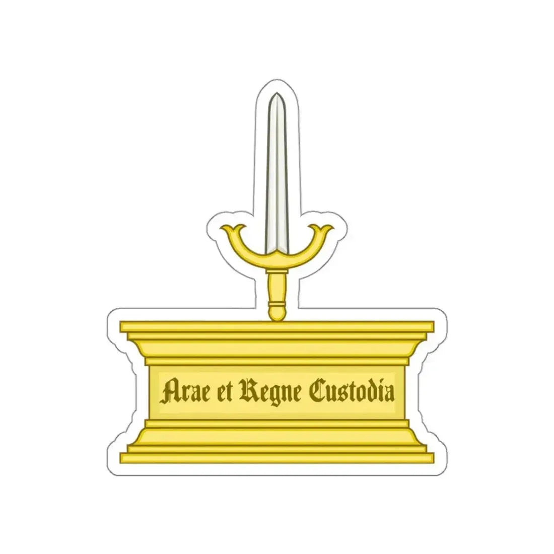 Altar and Sword Badge of Mary I STICKER Vinyl Die-Cut Decal 3 Inch - The Sticker Space