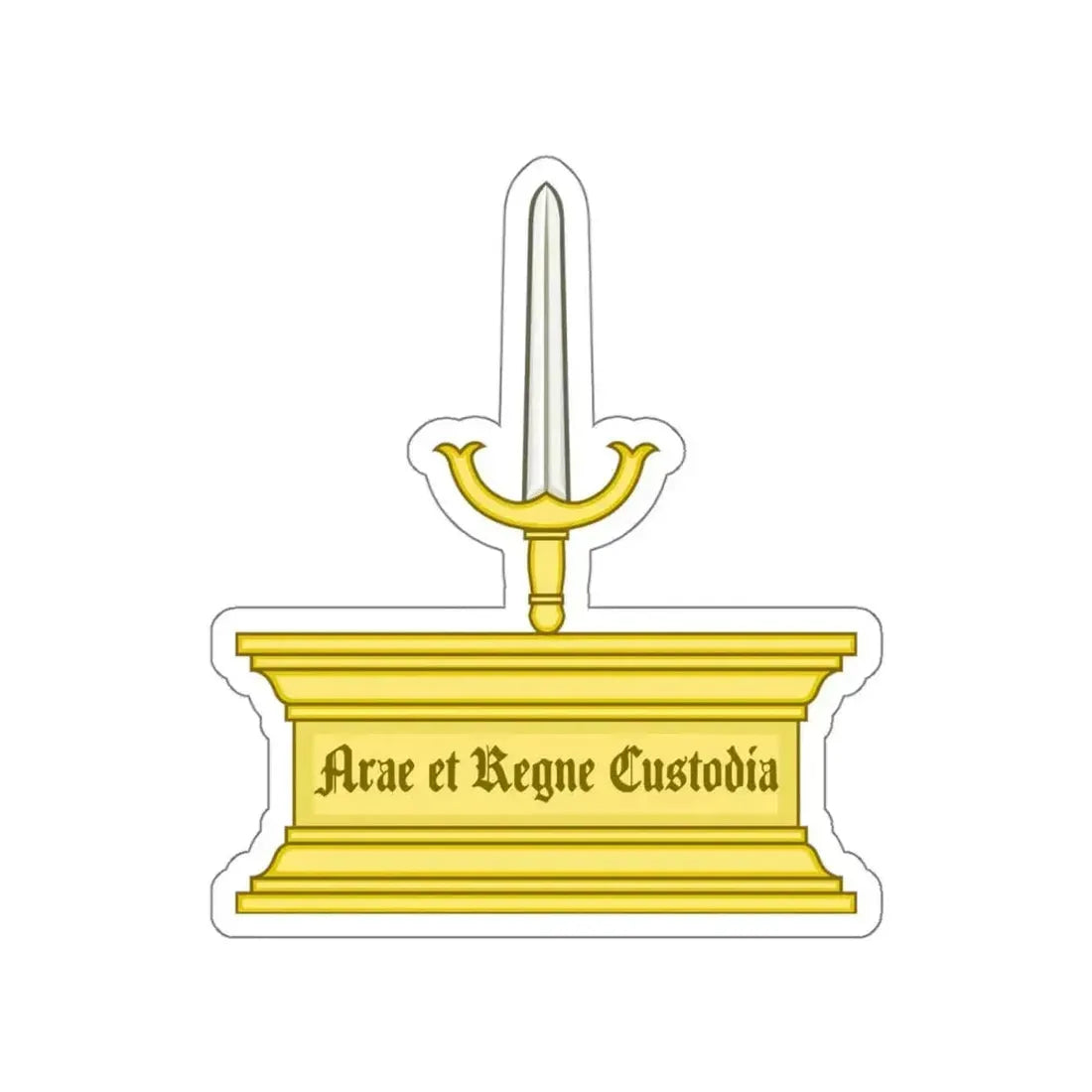 Altar and Sword Badge of Mary I STICKER Vinyl Die-Cut Decal 6 Inch - The Sticker Space