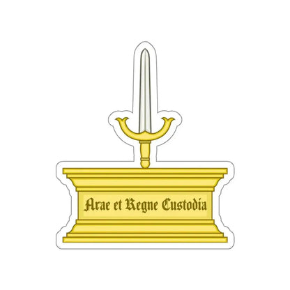 Altar and Sword Badge of Mary I STICKER Vinyl Die-Cut Decal - The Sticker Space
