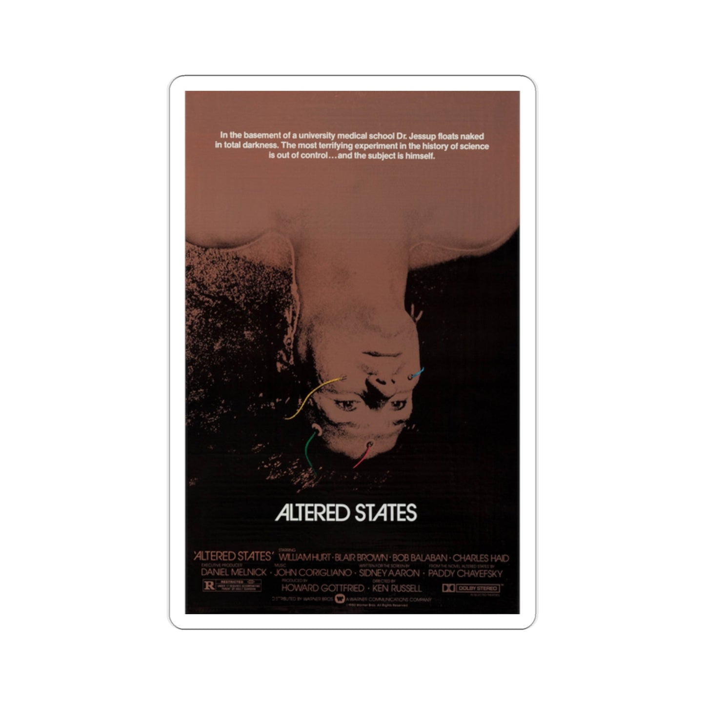 Altered States 1980 Movie Poster STICKER Vinyl Die-Cut Decal-2 Inch-The Sticker Space