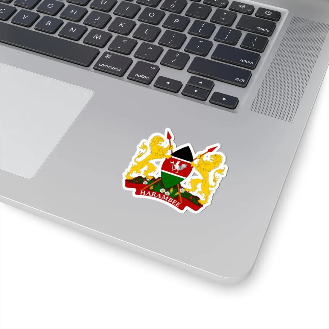 Alternate Coat of arms of Kenya (Spain) (Coat of Arms) STICKER Vinyl Kiss-Cut Decal - The Sticker Space