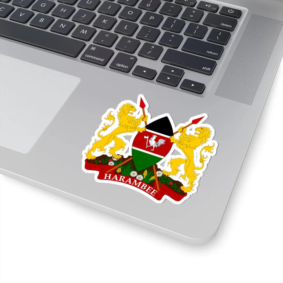 Alternate Coat of arms of Kenya (Spain) (Coat of Arms) STICKER Vinyl Kiss-Cut Decal - The Sticker Space