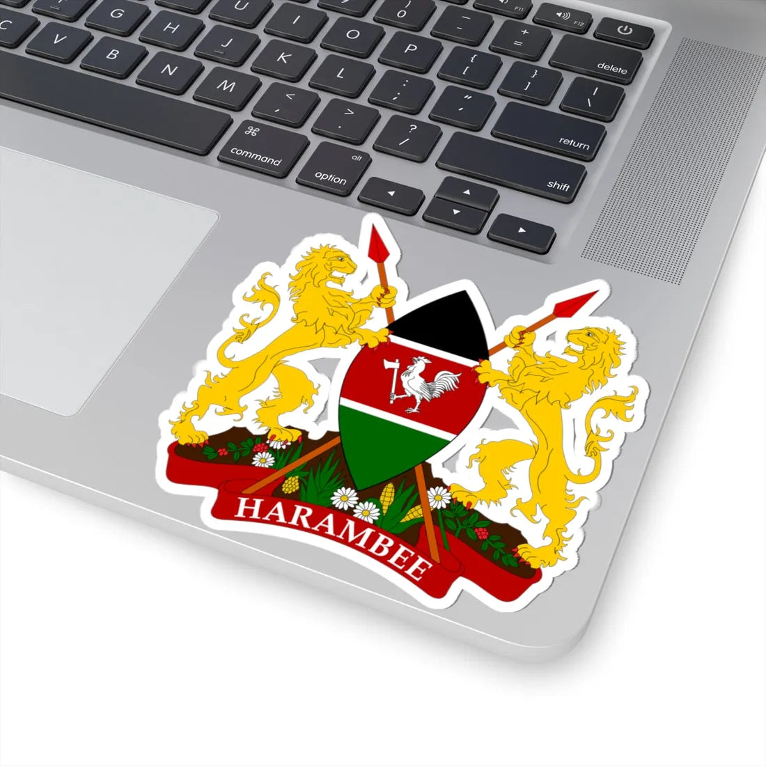 Alternate Coat of arms of Kenya (Spain) (Coat of Arms) STICKER Vinyl Kiss-Cut Decal - The Sticker Space