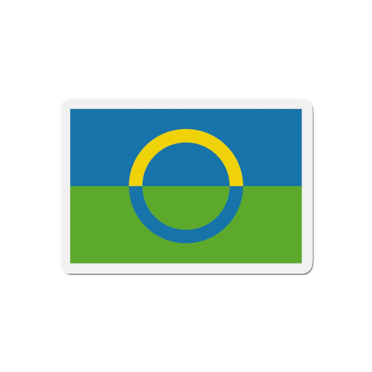 Alternate flag of Võros Estonia - Die-Cut Magnet-4" x 4"-The Sticker Space