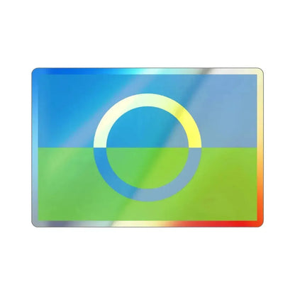 Alternate flag of Võros Estonia Holographic STICKER Die-Cut Vinyl Decal 5 Inch - The Sticker Space