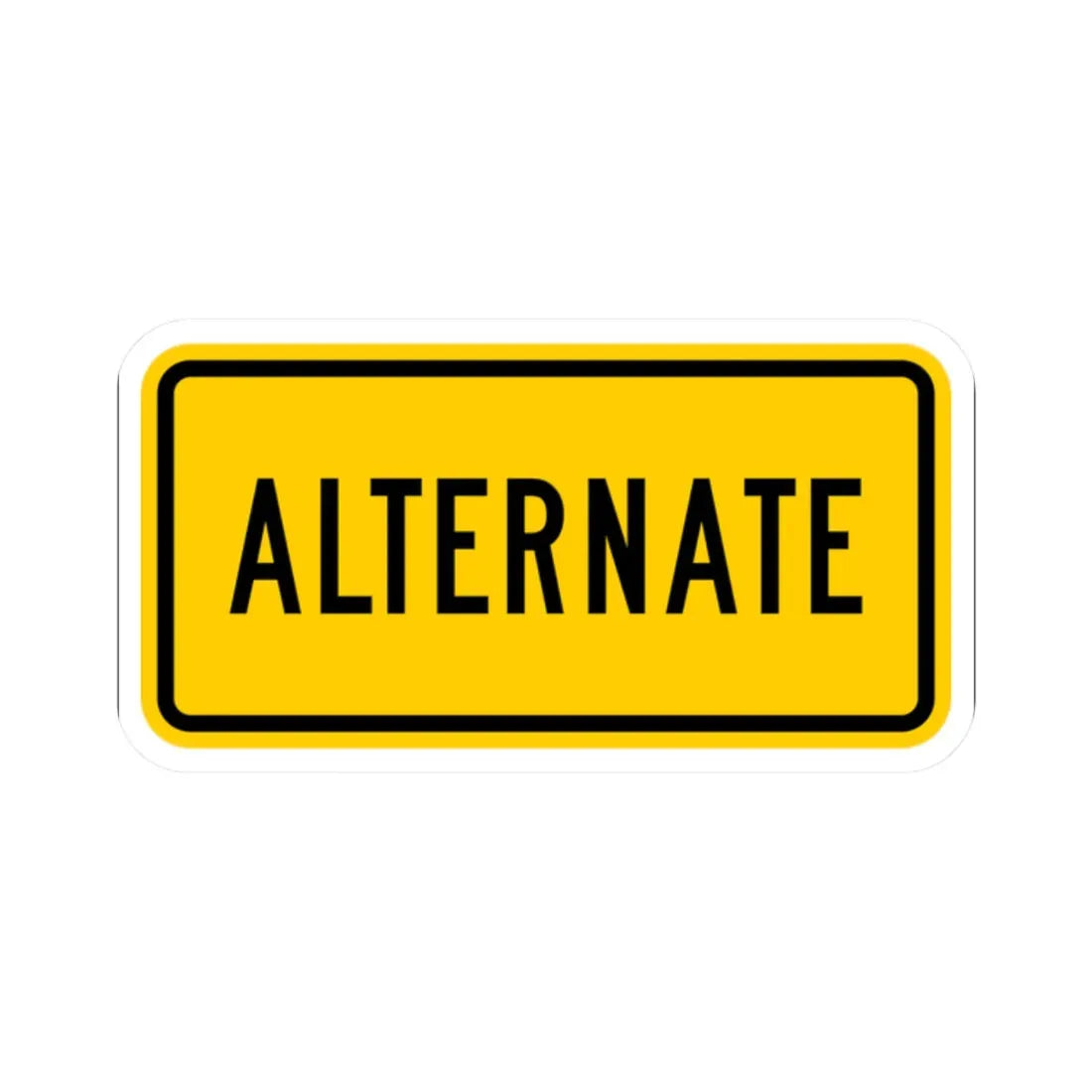 Alternate plate Wyoming (Wyoming) (Road Sign) STICKER Vinyl Kiss-Cut Decal 2 Inch White - The Sticker Space
