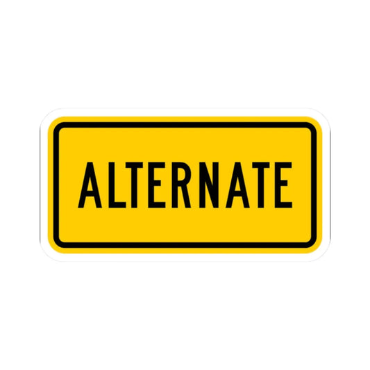 Alternate plate Wyoming (Wyoming) (Road Sign) STICKER Vinyl Kiss-Cut Decal 2 Inch White - The Sticker Space