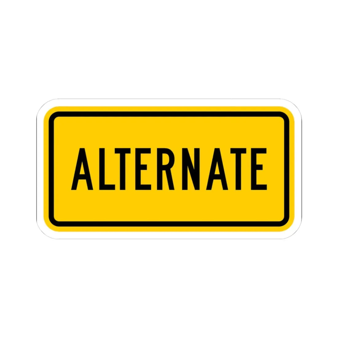 Alternate plate Wyoming (Wyoming) (Road Sign) STICKER Vinyl Kiss-Cut Decal 3 Inch White - The Sticker Space