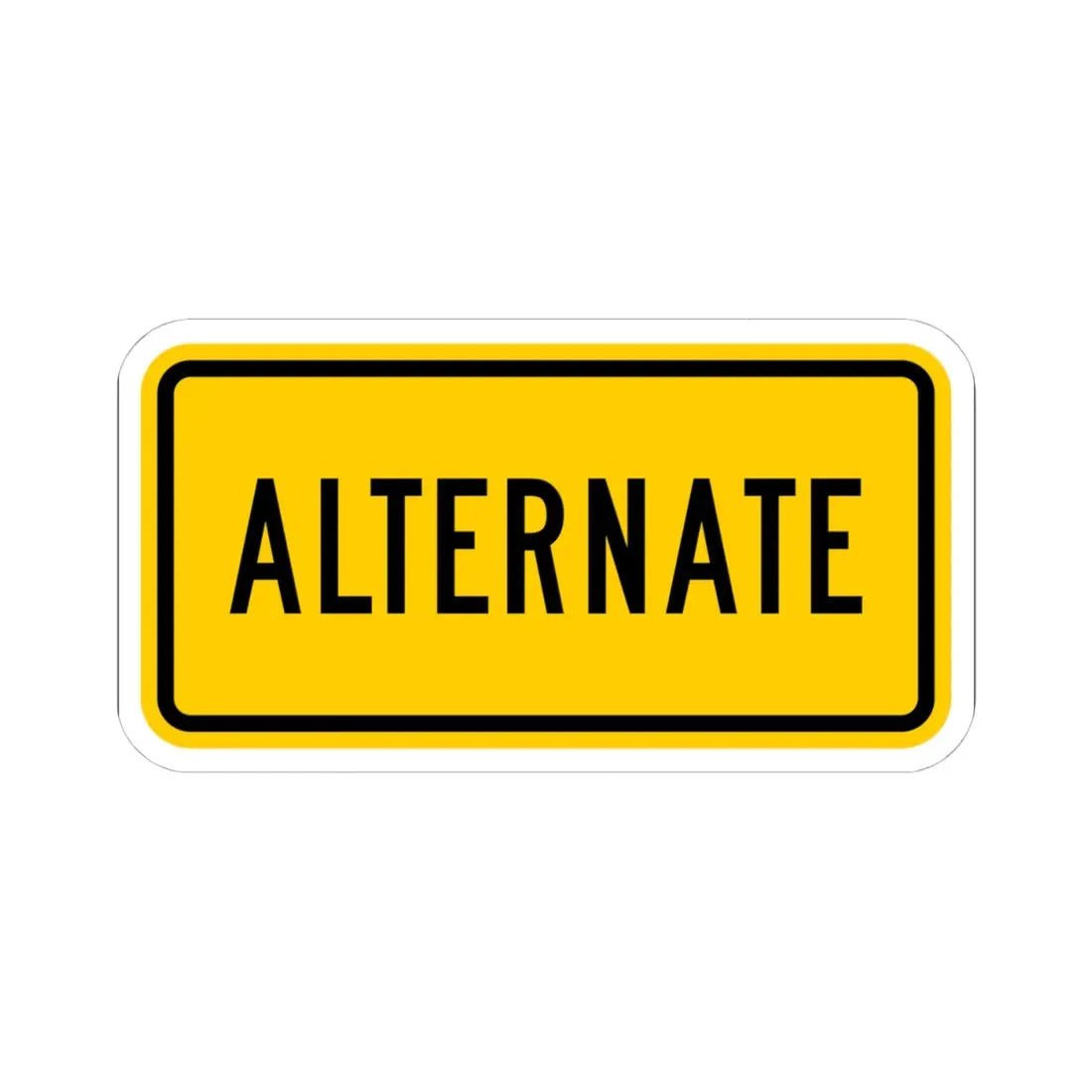 Alternate plate Wyoming (Wyoming) (Road Sign) STICKER Vinyl Kiss-Cut Decal 4 Inch White - The Sticker Space
