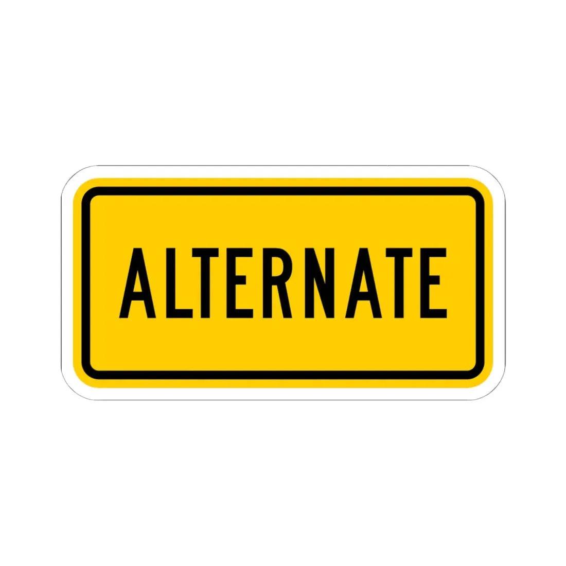 Alternate plate Wyoming (Wyoming) (Road Sign) STICKER Vinyl Kiss-Cut Decal 6 Inch White - The Sticker Space