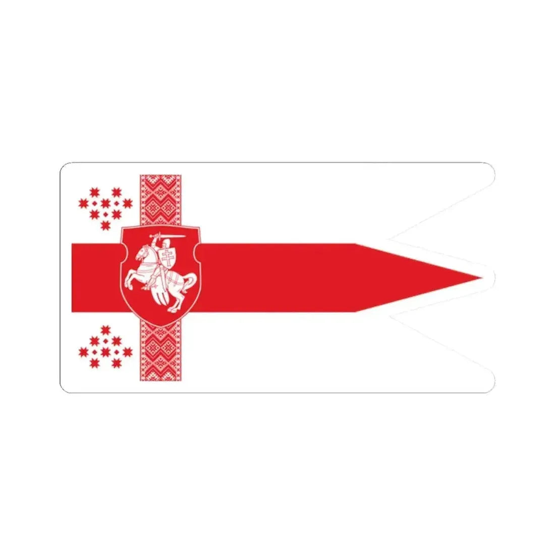 Alternative Flag of Belarus 2 22 lands (Belarus) STICKER Vinyl Kiss-Cut Decal 2 Inch White - The Sticker Space