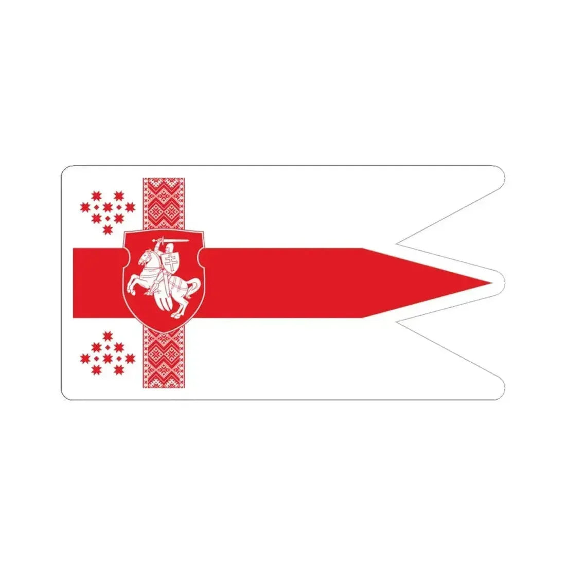 Alternative Flag of Belarus 2 22 lands (Belarus) STICKER Vinyl Kiss-Cut Decal 6 Inch White - The Sticker Space