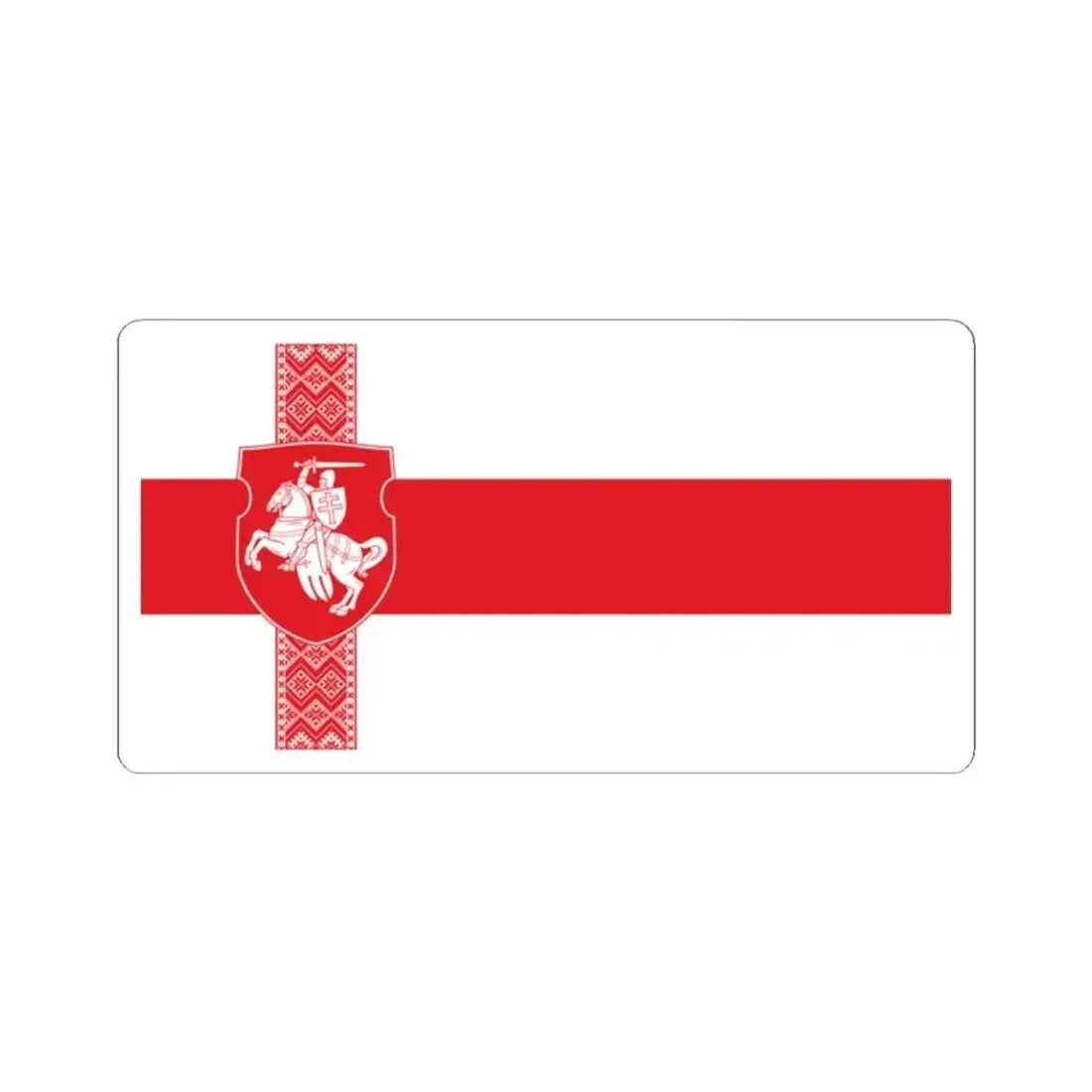 Alternative Flag of Belarus-2 (Belarus) STICKER Vinyl Kiss-Cut Decal 2 Inch White - The Sticker Space