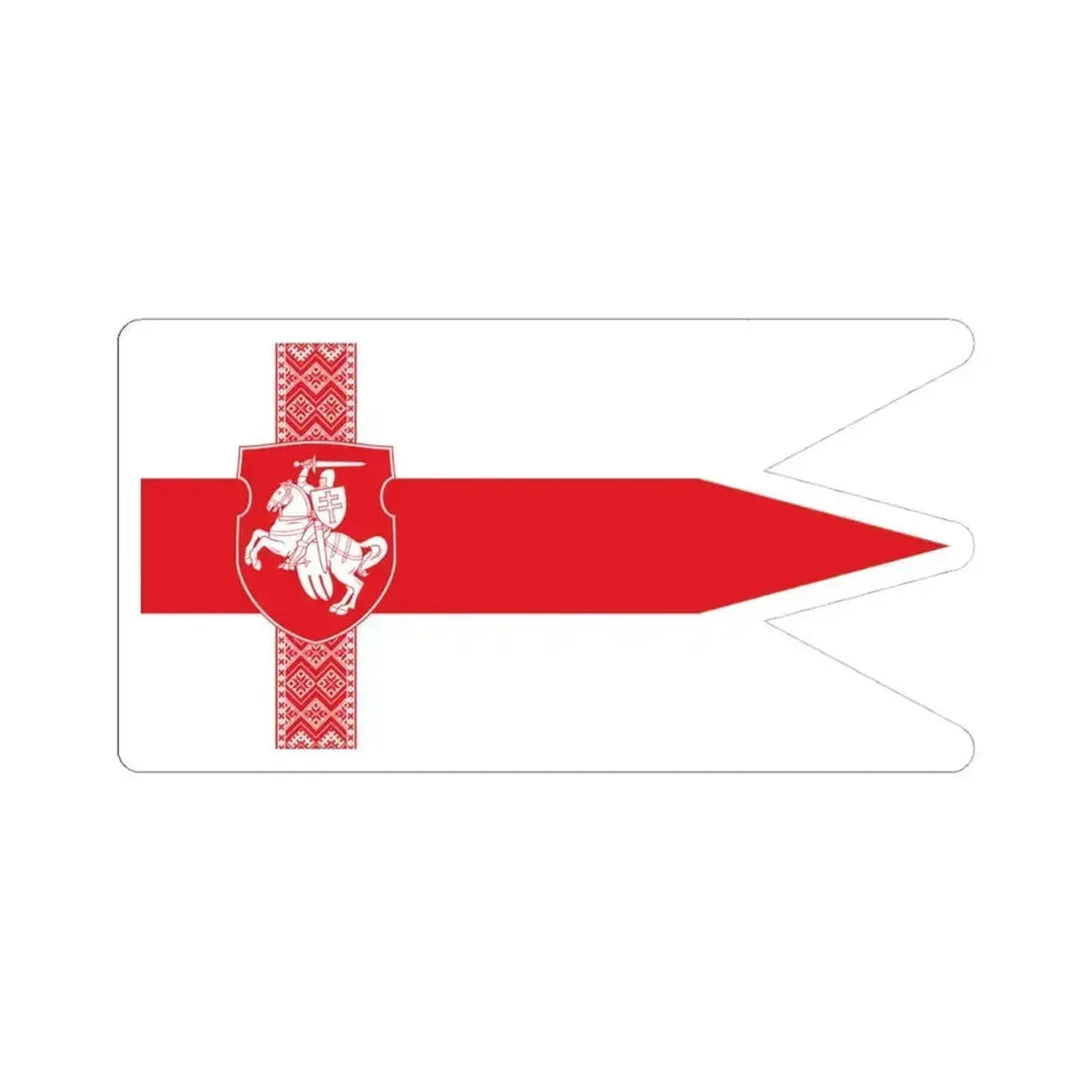 Alternative Flag of Belarus-3 (Belarus) STICKER Vinyl Kiss-Cut Decal 4 Inch White - The Sticker Space