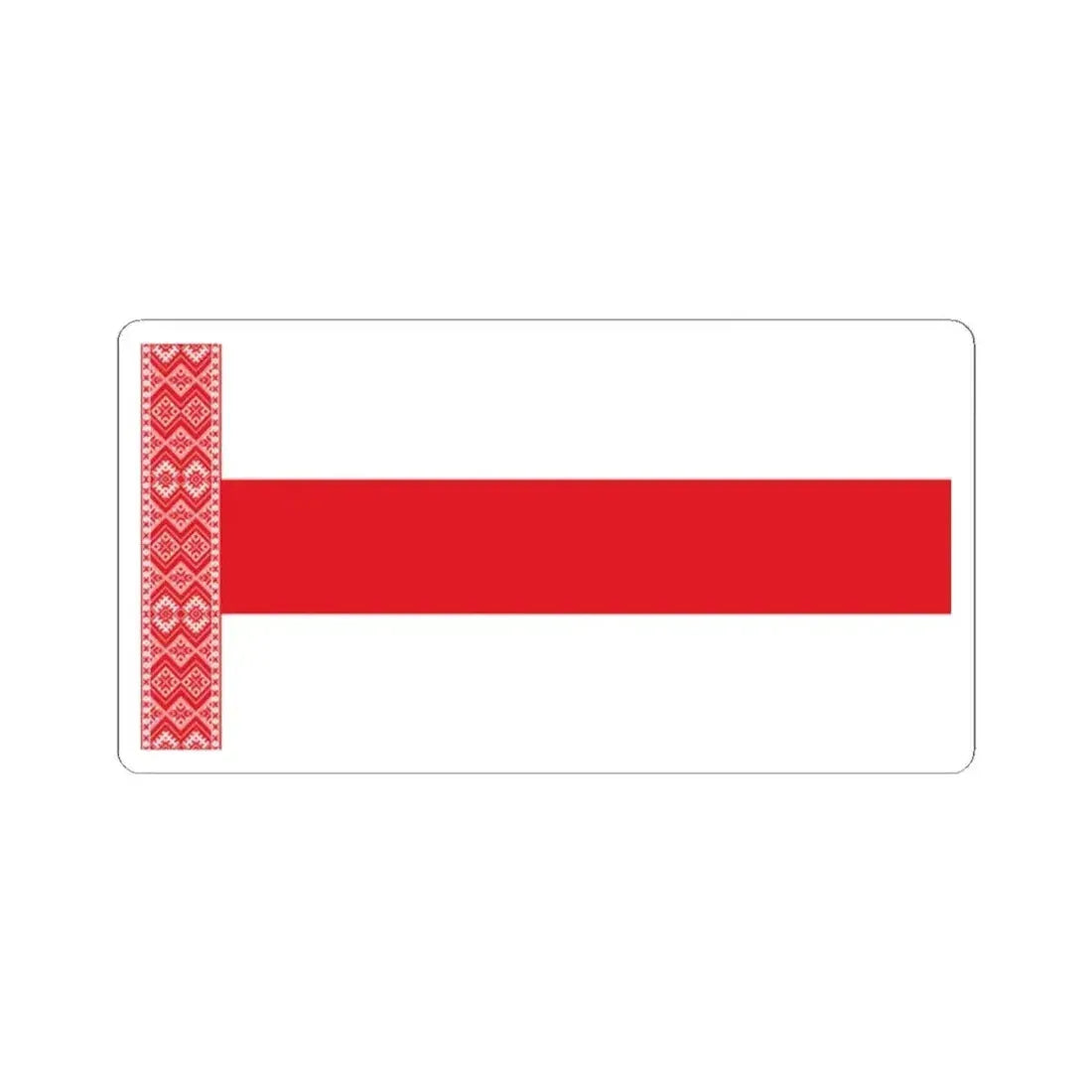 Alternative Flag of Belarus-4 (Belarus) STICKER Vinyl Kiss-Cut Decal 2 Inch White - The Sticker Space