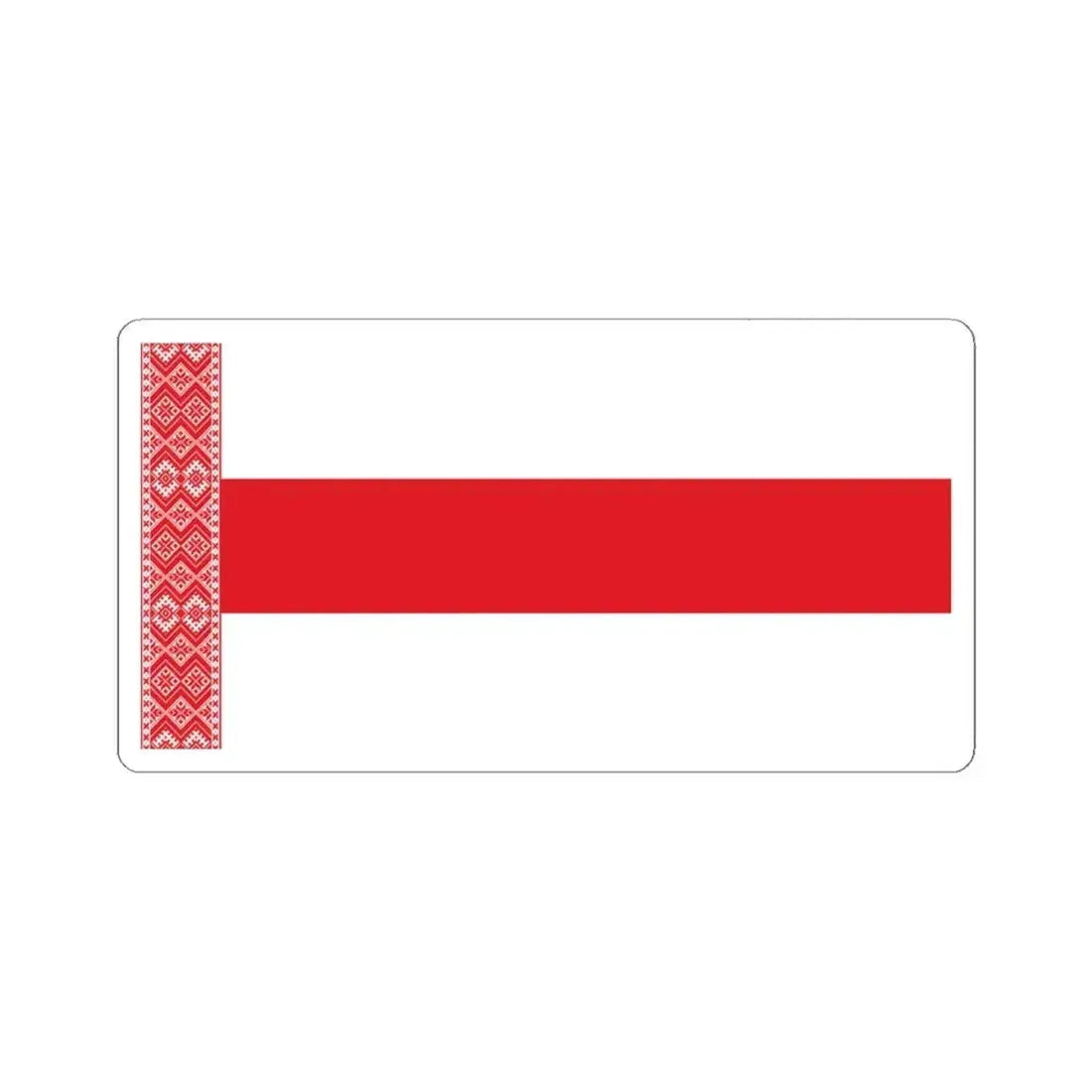 Alternative Flag of Belarus-4 (Belarus) STICKER Vinyl Kiss-Cut Decal 4 Inch White - The Sticker Space