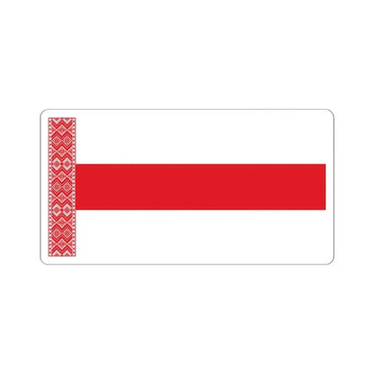 Alternative Flag of Belarus-4 (Belarus) STICKER Vinyl Kiss-Cut Decal 4 Inch White - The Sticker Space